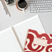 Carnet Composition de motif ondulé liquide tourbillonnant