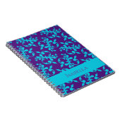Carnet Composition de nom personnalisé avec motif abstrai (Côté Droit)