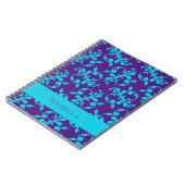 Carnet Composition de nom personnalisé avec motif abstrai (Côté gauche)