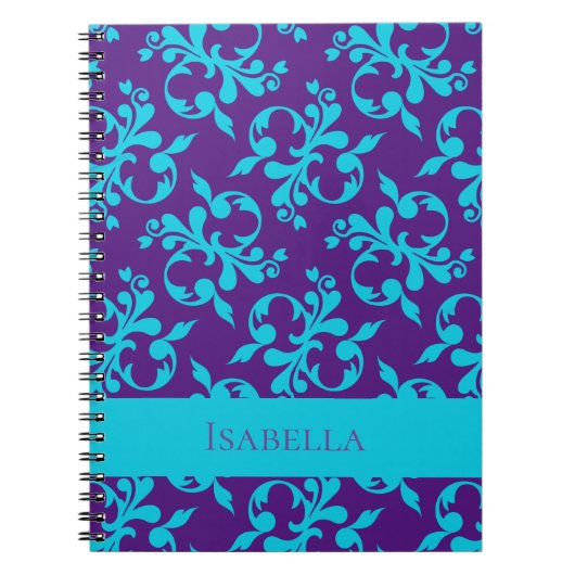 Carnet Composition de nom personnalisé avec motif abstrai (Devant)