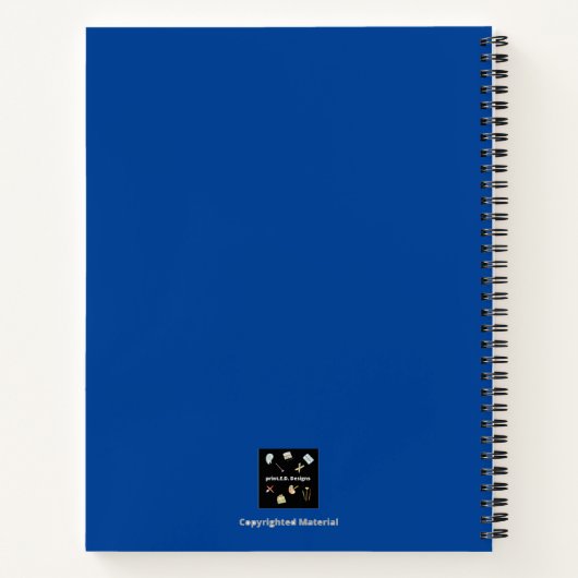 CARNET COMPOSITION DOUBLE BLEU DEMI BLANC/LARGE RUPTÉ  (Dos)