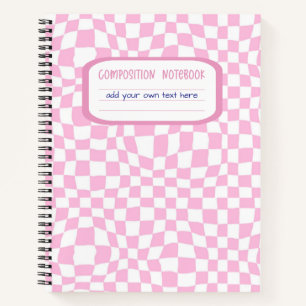 Carnet Composition du vérificateur rose préppy