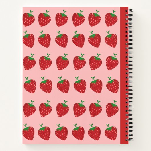 Carnet Composition en fraise sans joint (Dos)