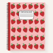 Carnet Composition en fraise sans joint (Devant)