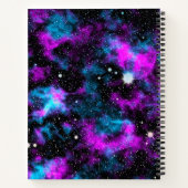 Carnet Composition en galaxie bleue et violette (Dos)