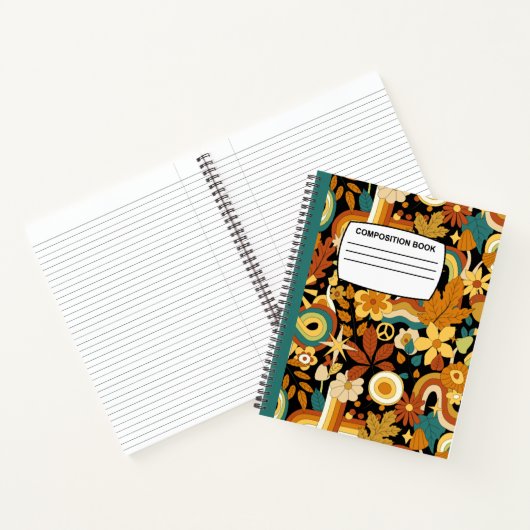 Carnet Composition en spirale des champignons régis par l (Intérieur)