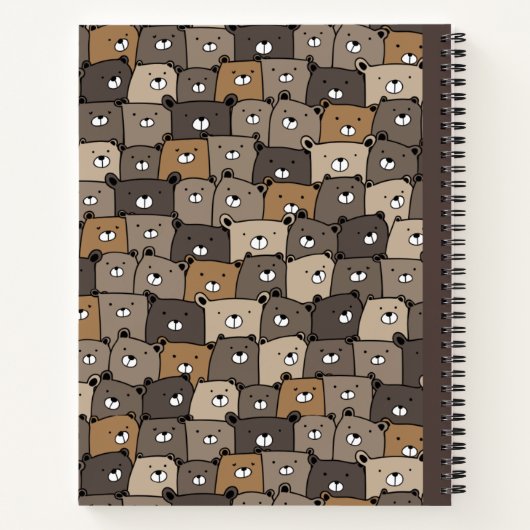 Carnet Composition en spirale sans soudure de l'ours en p (Dos)