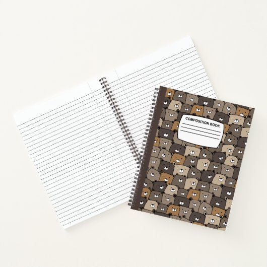 Carnet Composition en spirale sans soudure de l'ours en p (Intérieur)