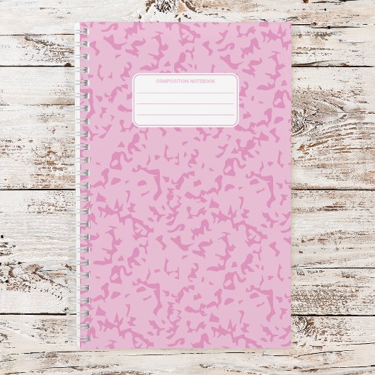 Carnet Composition esthétique de marbre pastel doux