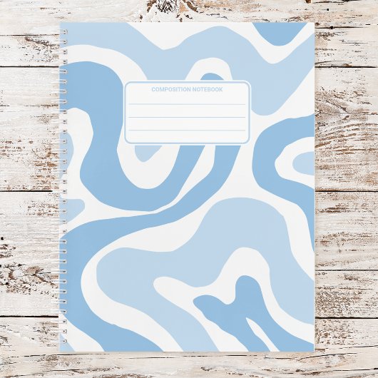 Carnet Composition esthétique pastel liquide ondulée en s