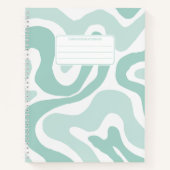 Carnet Composition esthétique pastel liquide ondulée en s (Devant)