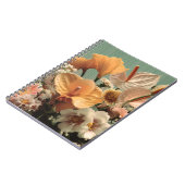 Carnet Composition florale d'anthurium et de fleurs tropi (Côté gauche)
