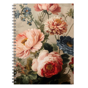 Carnet Composition florale vintage vibrante
