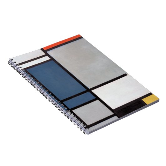 Carnet Composition monochrome avec rouge, bleu, noir, jau (Côté Droit)