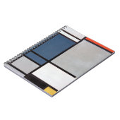 Carnet Composition monochrome avec rouge, bleu, noir, jau (Côté gauche)