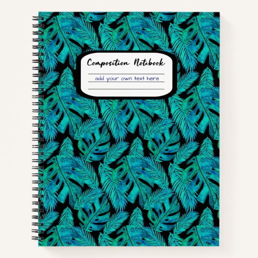 Carnet Composition Motif de la feuille de monstère tropic (Devant)