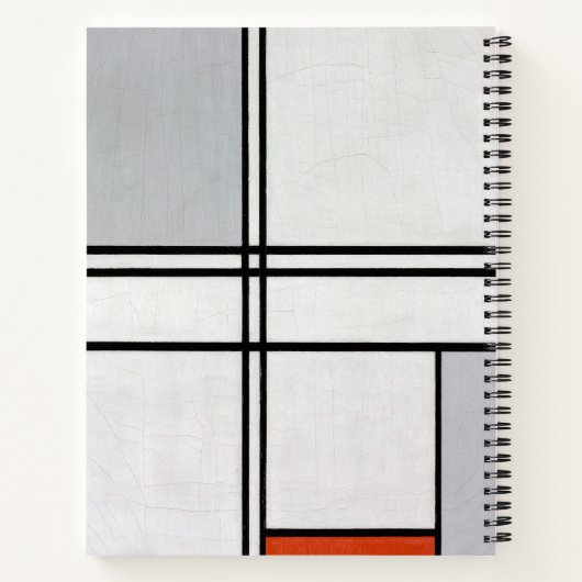 Carnet Composition (no 1) Gris-rouge | Piet Mondrian | (Dos)