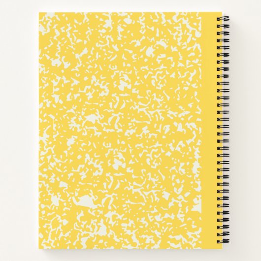 Carnet Composition Personnalisable Jaune classique (Dos)