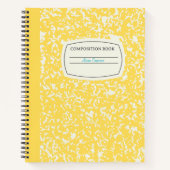 Carnet Composition Personnalisable Jaune classique (Devant)