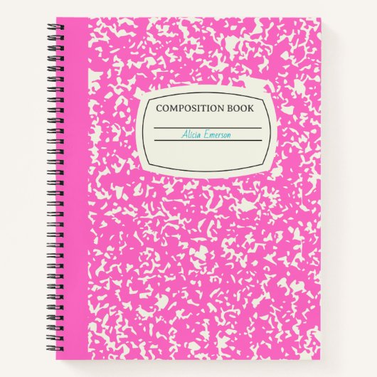 Carnet Composition Personnalisable rose classique (Devant)