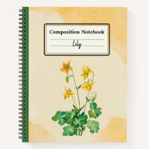 Carnet Composition personnalisée à la Columbine de citron