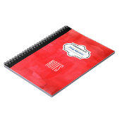 Carnet Composition personnalisée à motif rouge élégant (Côté gauche)