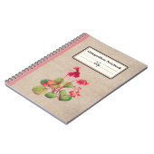 Carnet Composition personnalisée de la fleur de galax à f (Côté gauche)