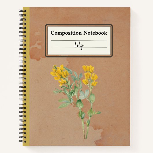 Carnet Composition personnalisée de la fleur de Goldenpea (Devant)