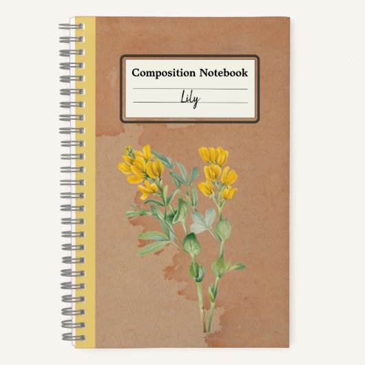 Carnet Composition personnalisée de la fleur de Goldenpea (Recto)