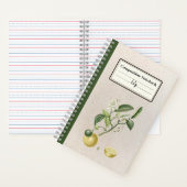 Carnet Composition personnalisée des citrons de culture d (À l'intérieur)
