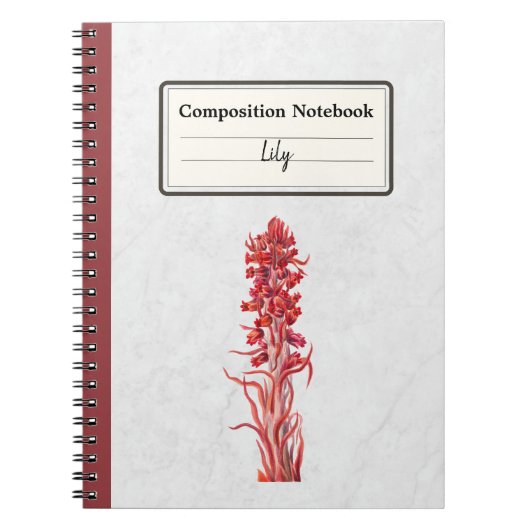 Carnet Composition personnalisée des fleurs de neige (Devant)