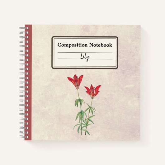 Carnet Composition personnalisée en lys de bois (Devant)