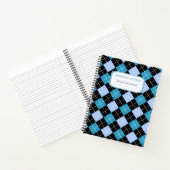 Carnet Composition préppante en Jacquard bleu et noir (Intérieur)