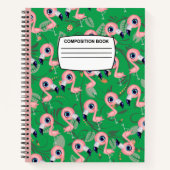 Carnet Composition spirale Flamant rose (Devant)