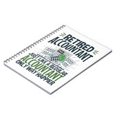 Carnet Comptable à la retraite Funny CPA Retraite Happier (Côté gauche)
