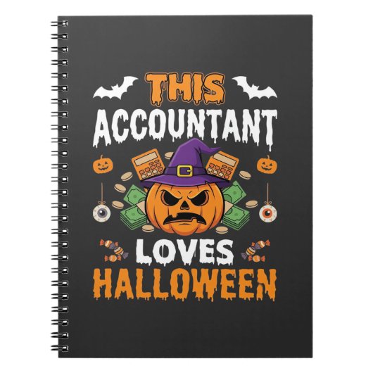 Carnet Comptable Aime Halloween Citrouille Comptable Desi (Devant)