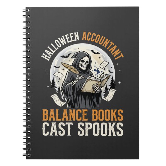 Carnet Comptable d'Halloween après la tombée de la nuit (Devant)