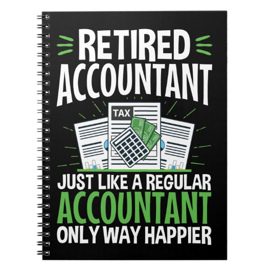 Carnet Comptable retraité CPA Retraite Funny Happier (Devant)