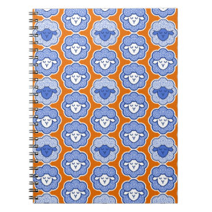 Carnet Compter les moutons - bleu & orange
