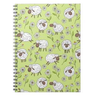 Carnet Compter les moutons sur du vert miel