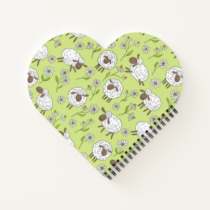Carnet Compter les moutons sur du vert miel