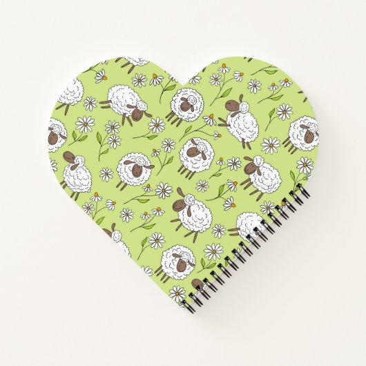 Carnet Compter les moutons sur du vert miel (Dos)