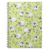 Carnet Compter les moutons sur le vert miel (Devant)