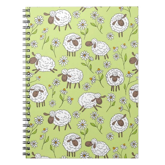 Carnet Compter les moutons sur le vert miel (Devant)