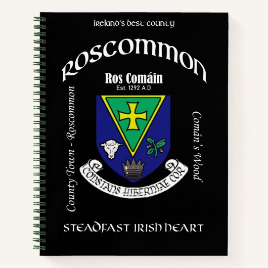Carnet Comté de Roscommon Irlande Ordinateur portable arr (Devant)