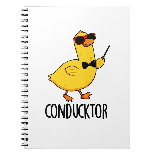 Carnet Con-duc-teur Drôle de musique Conducteur de canard (Devant)