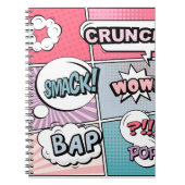 Carnet concept créatif Abstrait comic pop art style blan (Devant)