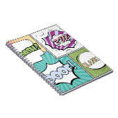 Carnet concept créatif Abstrait comic pop art style blan (Côté Droit)