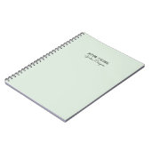 Carnet Concepteur de jardin vert sauge élégant personnali (Côté gauche)