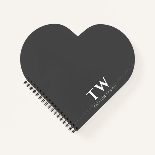 Carnet Concepteur de mode Noir (Devant)